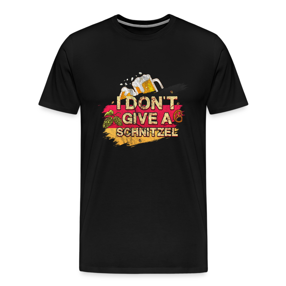 I dont give a Schnitzel Oktoberfest lustiges Premium T-Shirt Herren - Schwarz