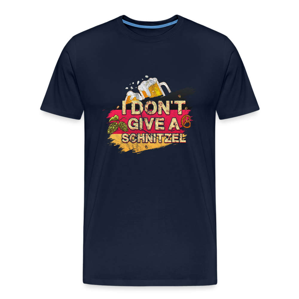 I dont give a Schnitzel Oktoberfest lustiges Premium T-Shirt Herren - Navy