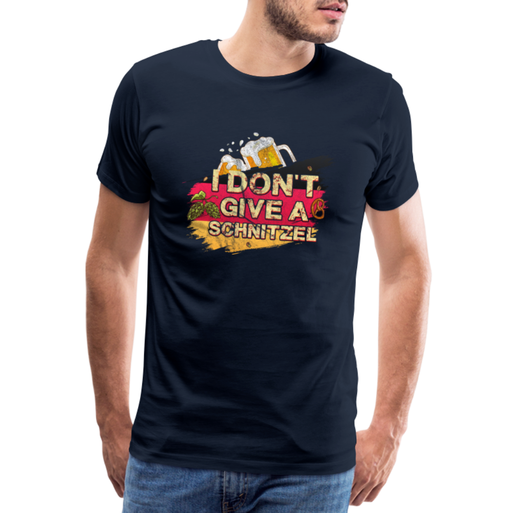 I dont give a Schnitzel Oktoberfest lustiges Premium T-Shirt Herren - Navy