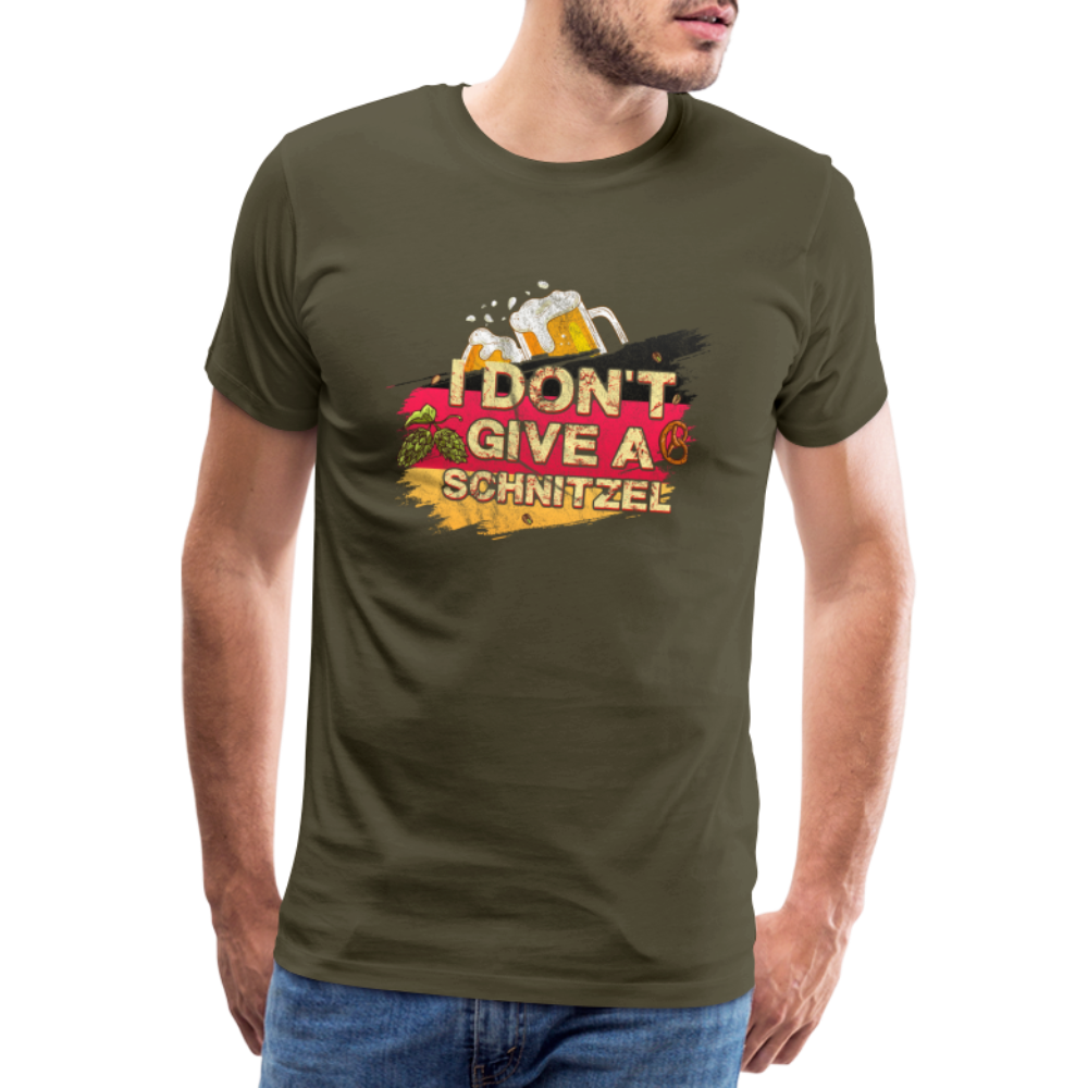 I dont give a Schnitzel Oktoberfest lustiges Premium T-Shirt Herren - Khaki