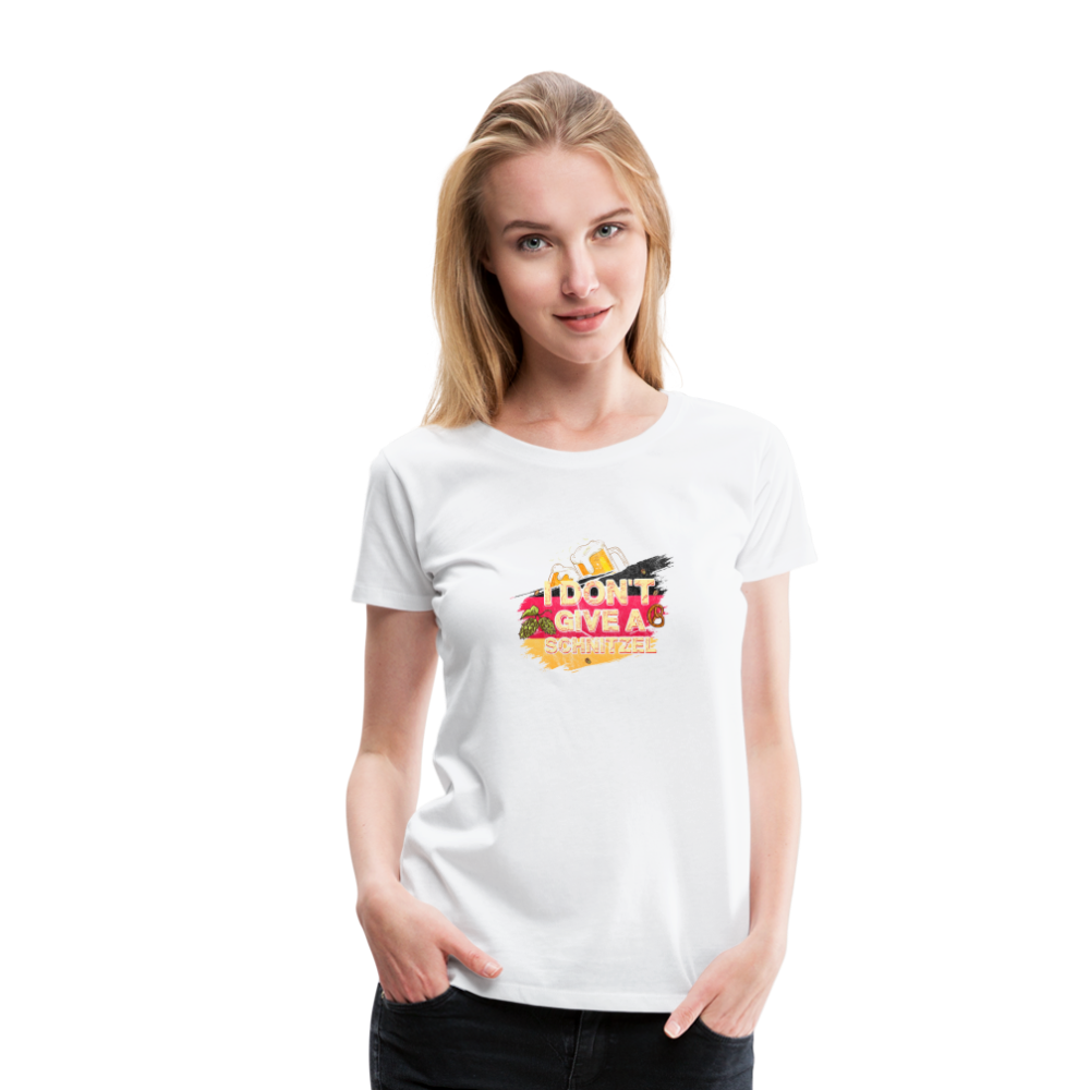 I dont give a Schnitzel Oktoberfest lustiges Premium T-Shirt Damen - Weiß