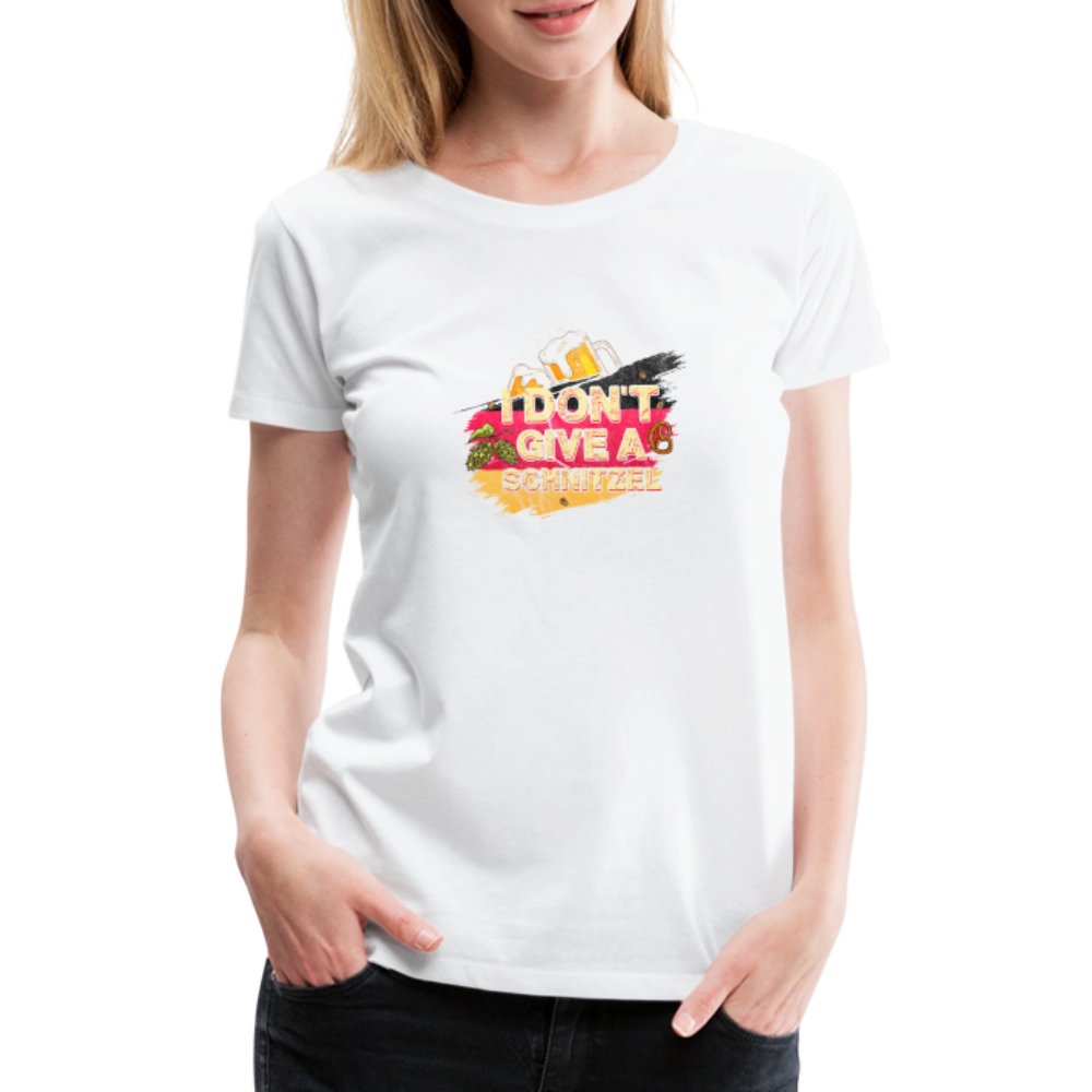 I dont give a Schnitzel Oktoberfest lustiges Premium T-Shirt Damen - Weiß