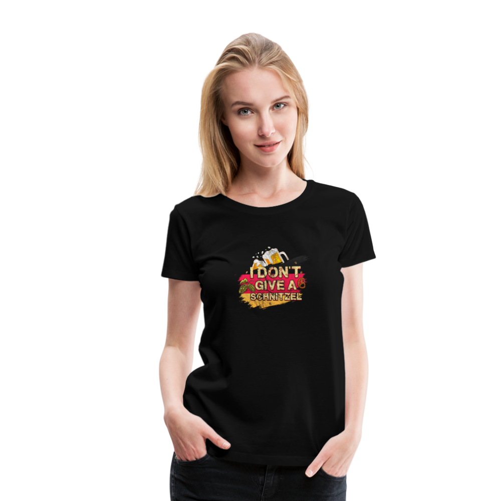 I dont give a Schnitzel Oktoberfest lustiges Premium T-Shirt Damen - Schwarz