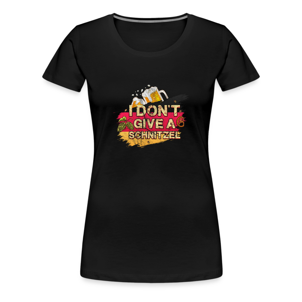 I dont give a Schnitzel Oktoberfest lustiges Premium T-Shirt Damen - Schwarz