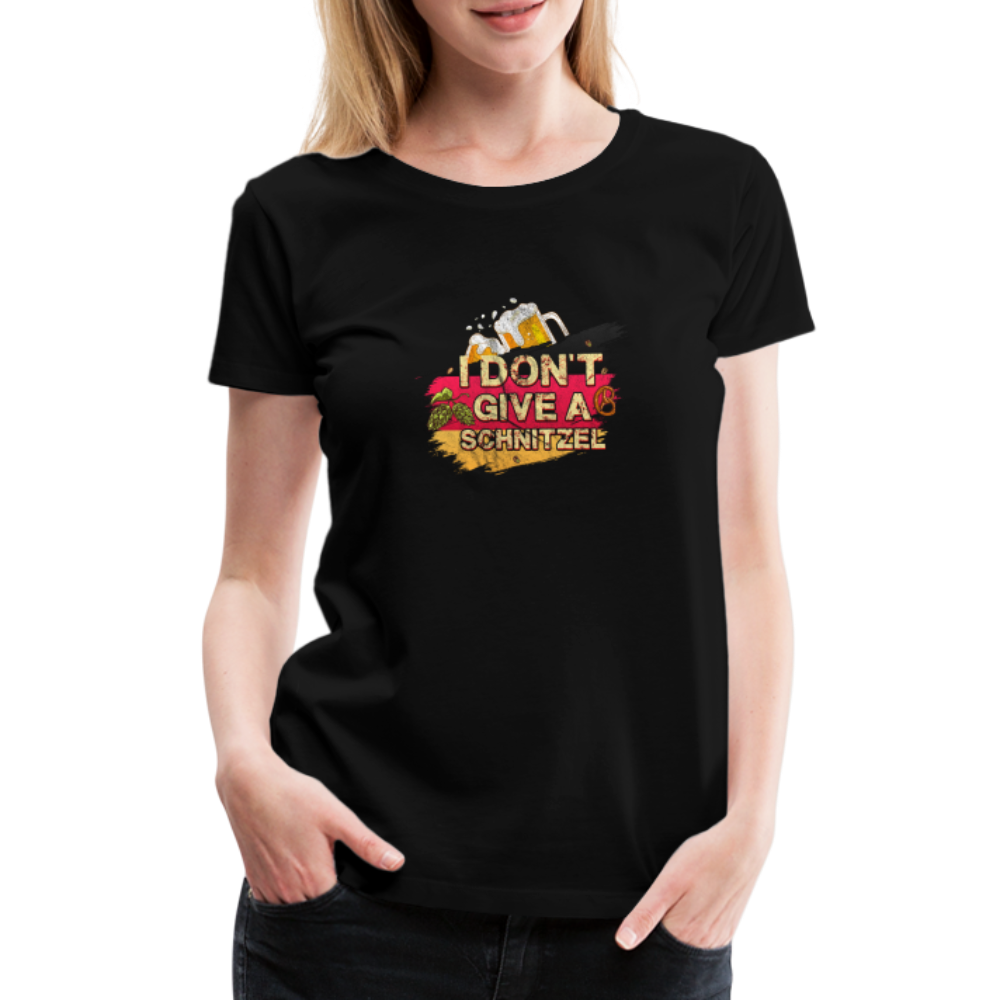 I dont give a Schnitzel Oktoberfest lustiges Premium T-Shirt Damen - Schwarz