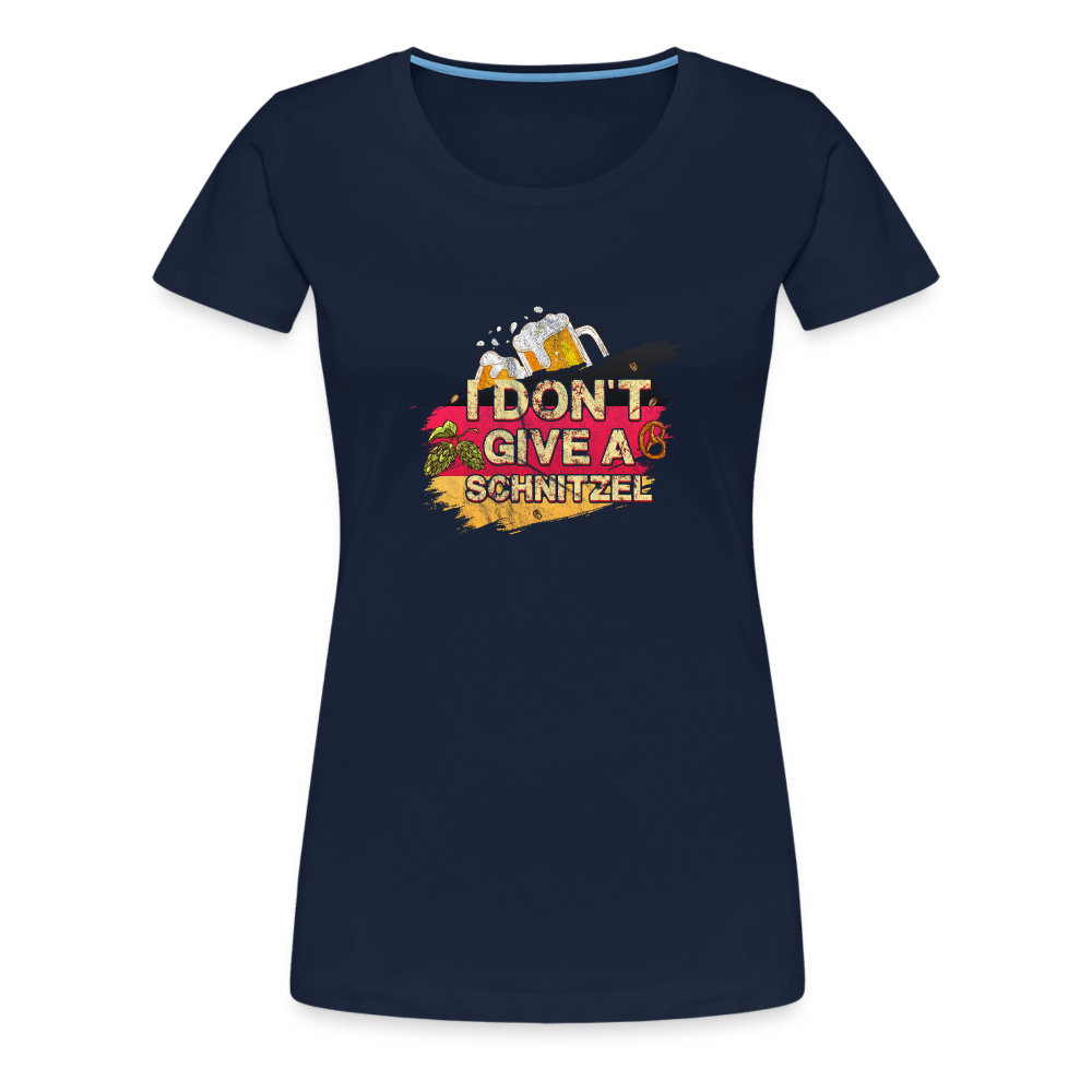 I dont give a Schnitzel Oktoberfest lustiges Premium T-Shirt Damen - Navy