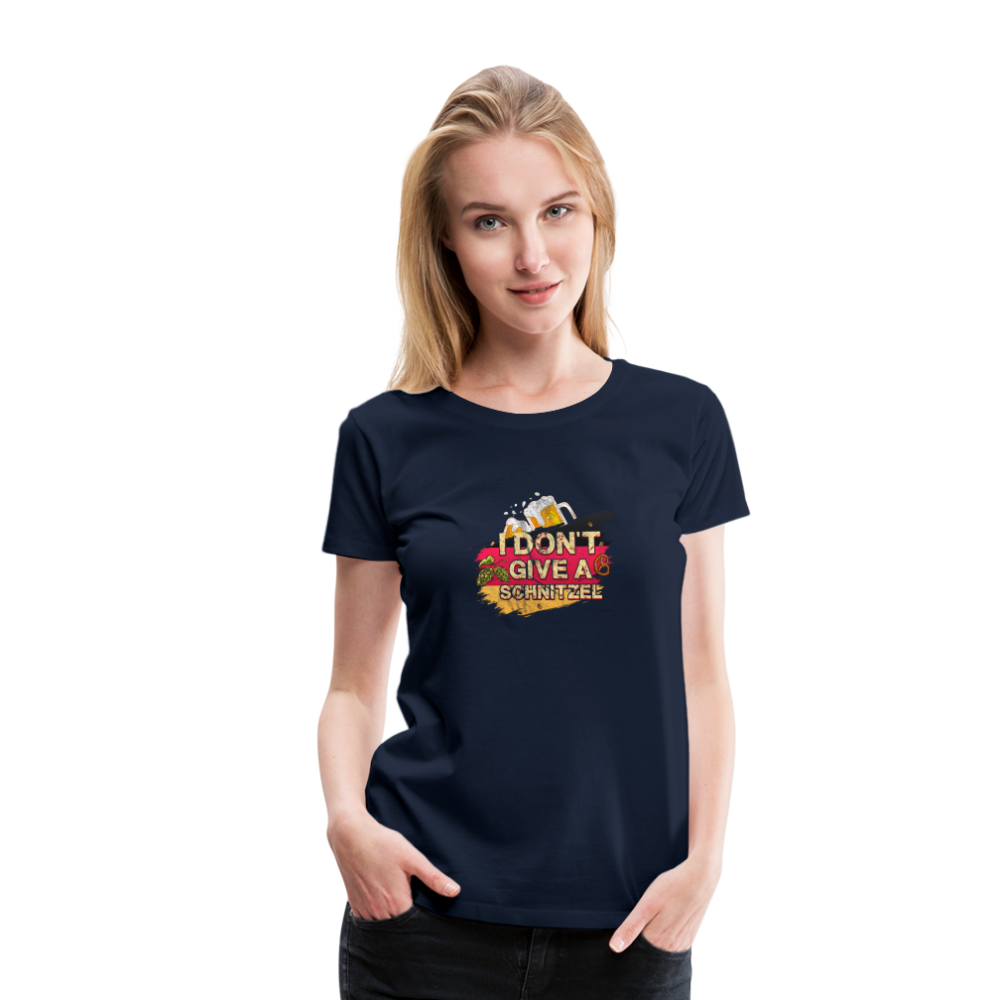 I dont give a Schnitzel Oktoberfest lustiges Premium T-Shirt Damen - Navy