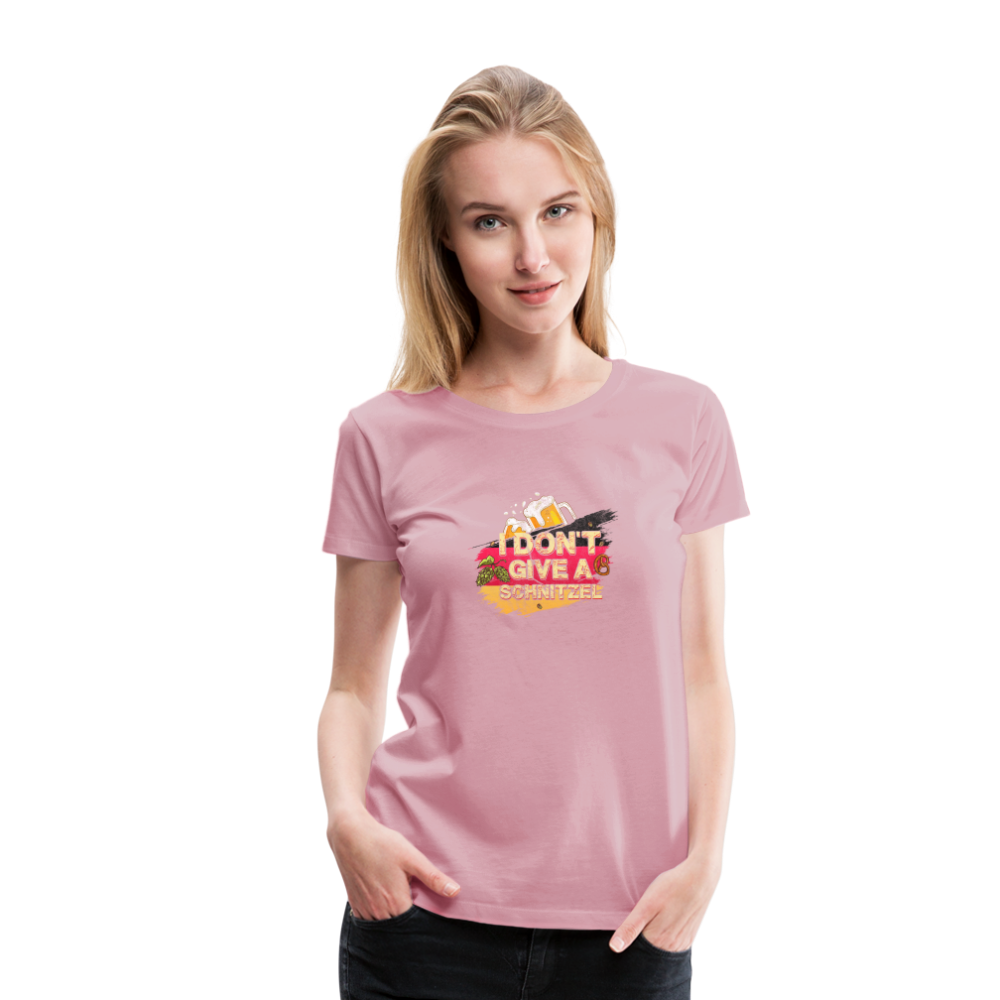 I dont give a Schnitzel Oktoberfest lustiges Premium T-Shirt Damen - Hellrosa