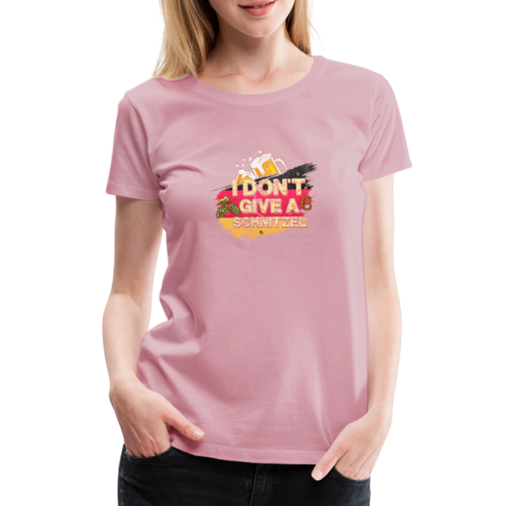 I dont give a Schnitzel Oktoberfest lustiges Premium T-Shirt Damen - Hellrosa