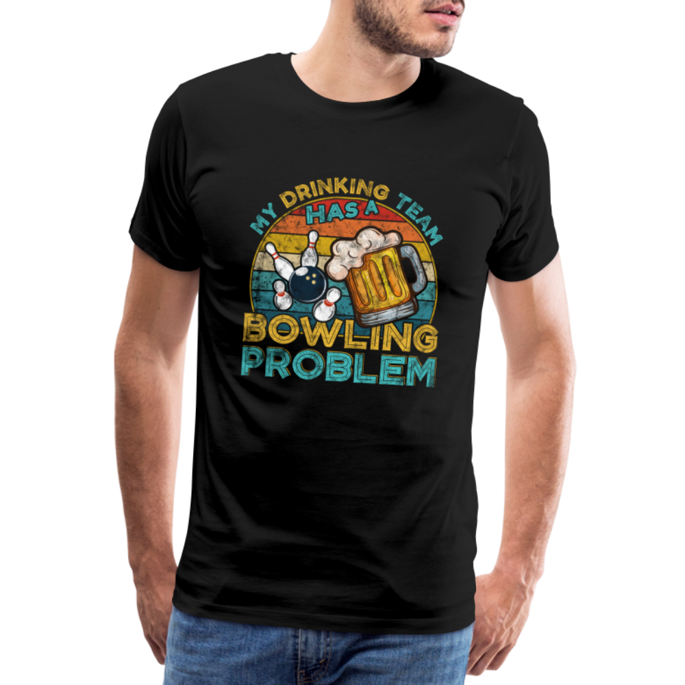 Bowling Drinking Team Problem lustiges Premium T-Shirt Herren - Schwarz