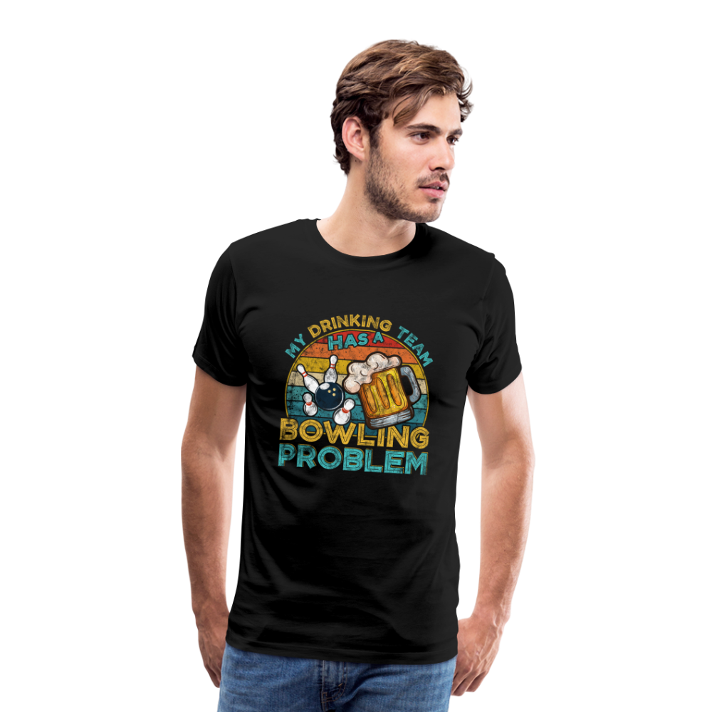 Bowling Drinking Team Problem lustiges Premium T-Shirt Herren - Schwarz