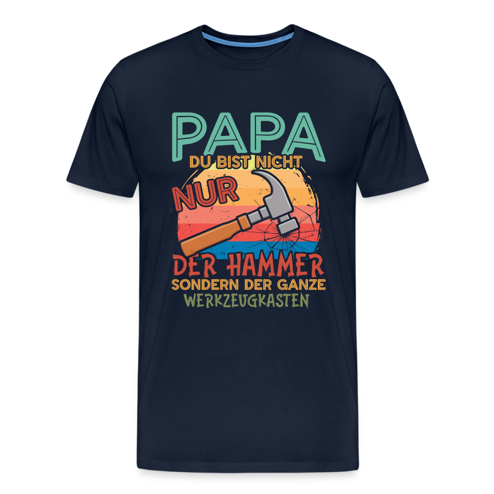 Papa der Hammer lustiges Premium T-Shirt Herren - Navy
