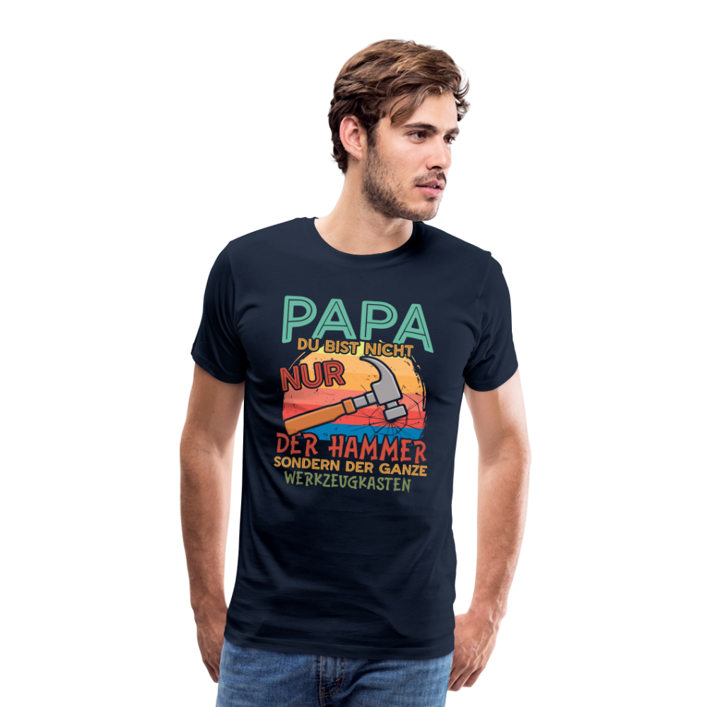 Papa der Hammer lustiges Premium T-Shirt Herren - Navy