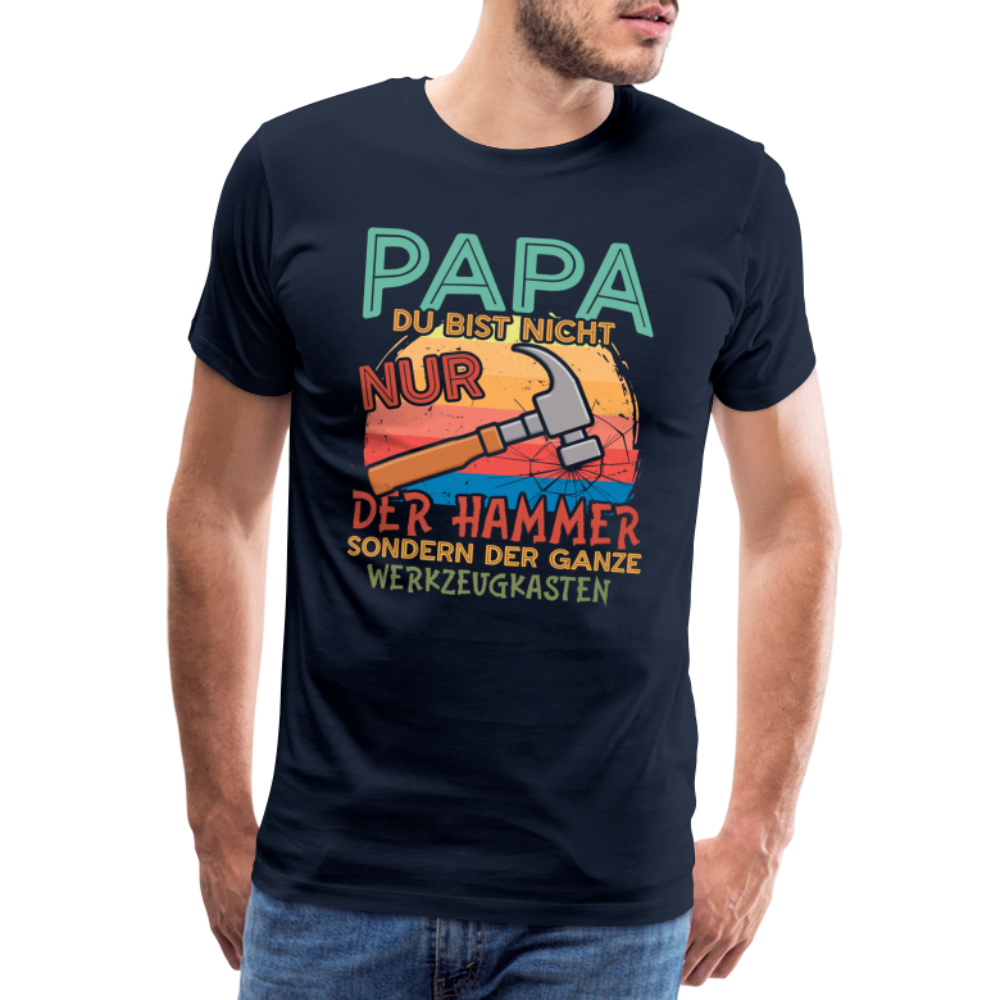 Papa der Hammer lustiges Premium T-Shirt Herren - Navy