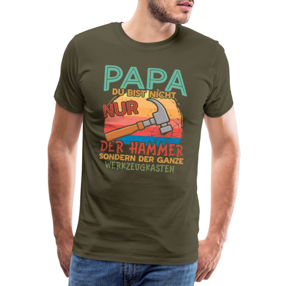 Papa der Hammer lustiges Premium T-Shirt Herren - Khaki