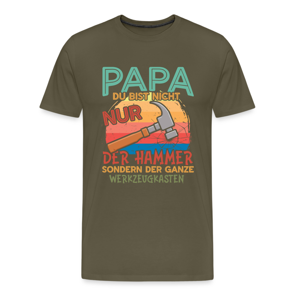 Papa der Hammer lustiges Premium T-Shirt Herren - Khaki