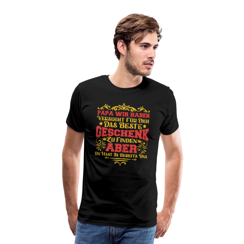 Papa Geschenk Shirt lustiges Premium T-Shirt Herren - Schwarz