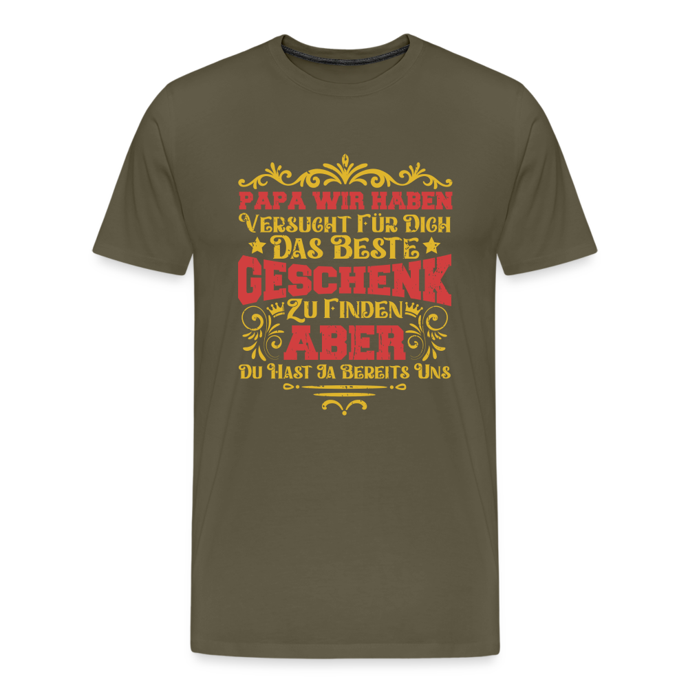 Papa Geschenk Shirt lustiges Premium T-Shirt Herren - Khaki