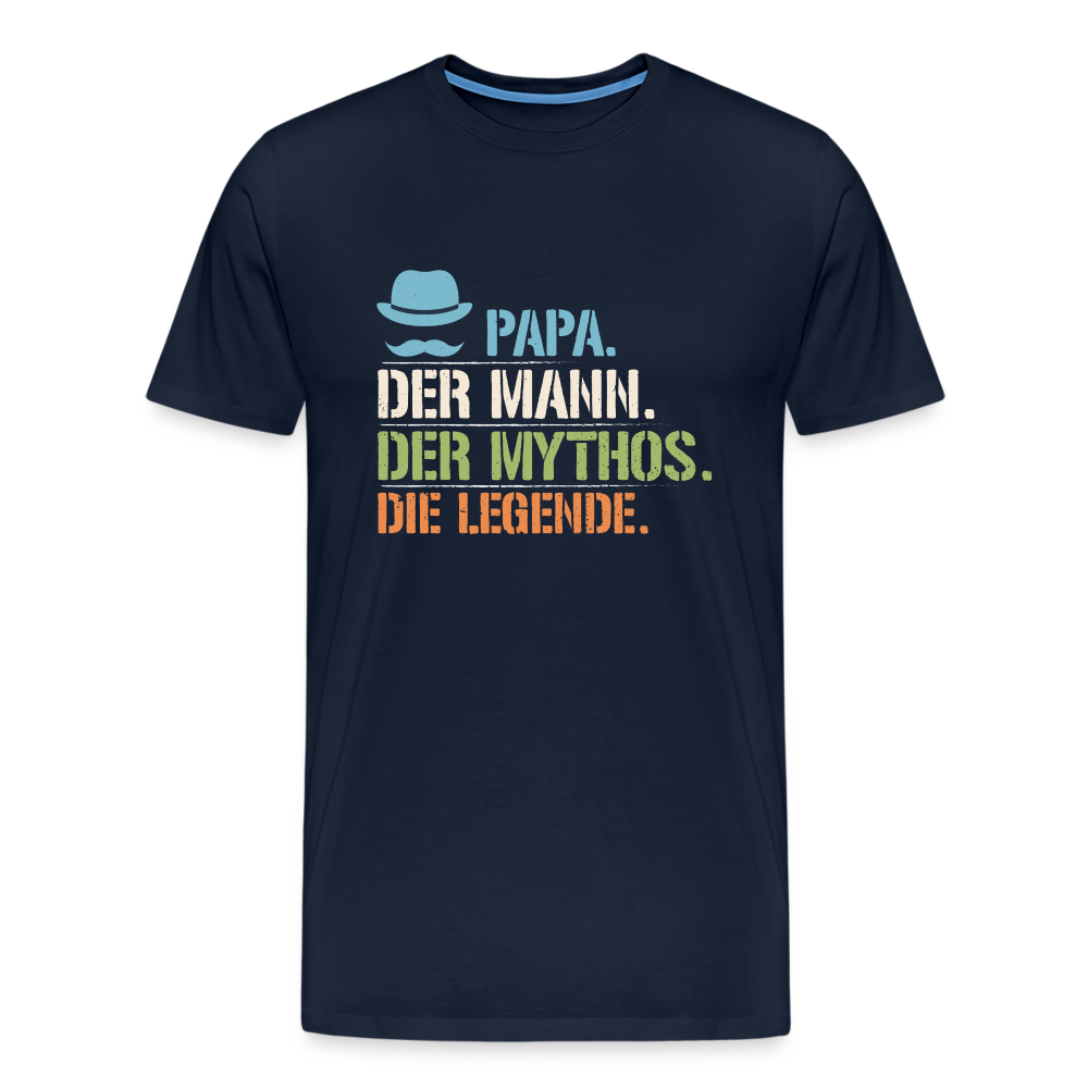 Papa Legende Shirt lustiges Premium T-Shirt Herren - Navy