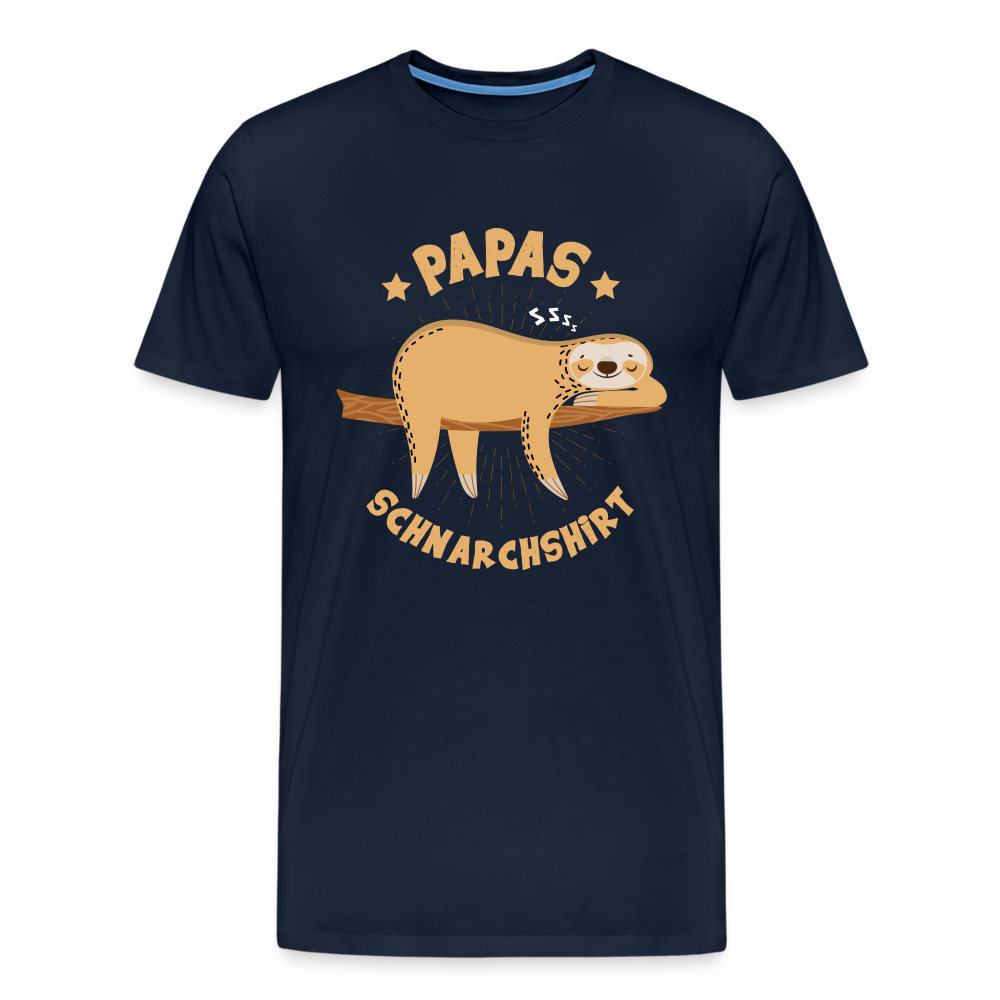 Papa Schnarchshirt lustiges Premium T-Shirt Herren - Navy