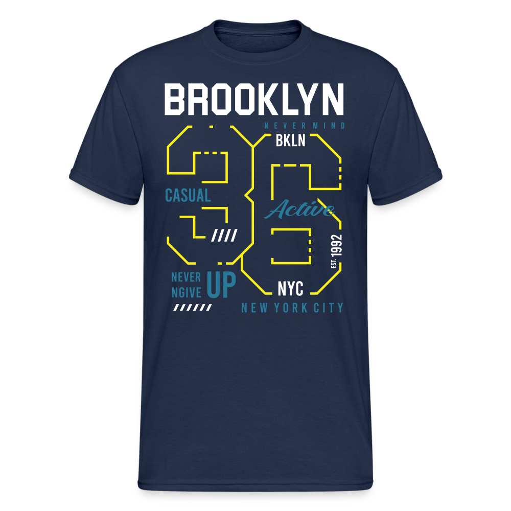 Urban Streetwear Brooklyn Casual T-Shirt Herren - Navy