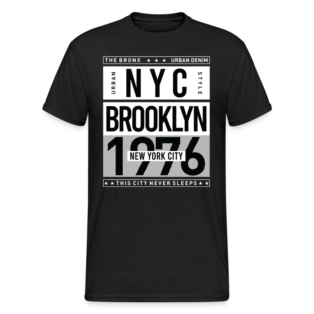 Urban Streetwear NYC 1976 T-Shirt Herren - Schwarz