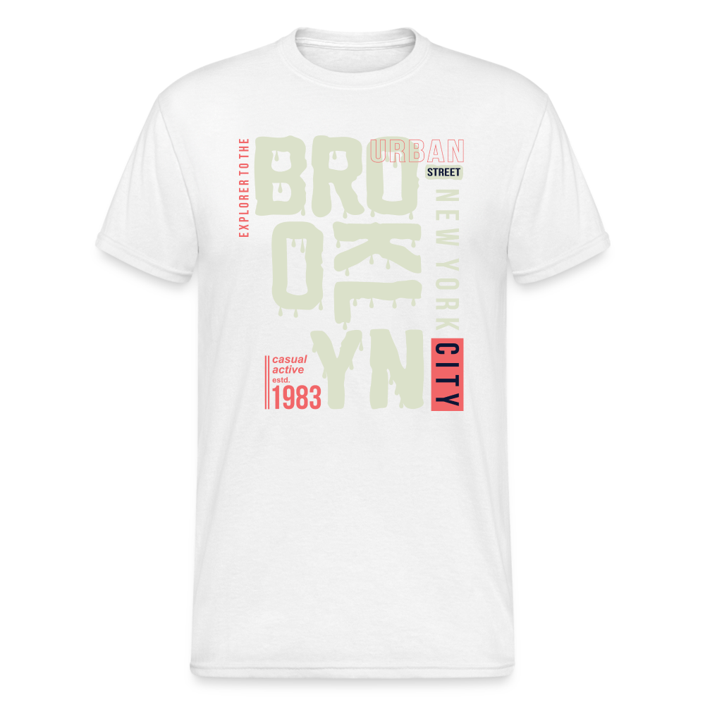 Urban Streetwear NY City 1983 T-Shirt Herren - Weiß