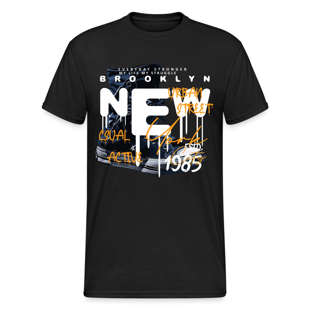 Urban Streetwear BROOKLYN NEW T-Shirt Herren - Schwarz