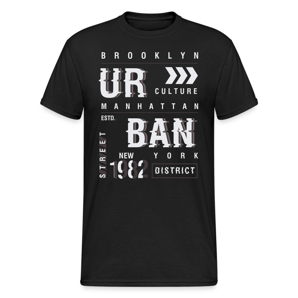 Urban Streetwear BROOKLYN District T-Shirt Herren - Schwarz