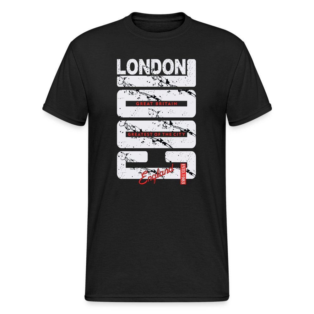 Urban Streetwear London England T-Shirt Herren - Schwarz