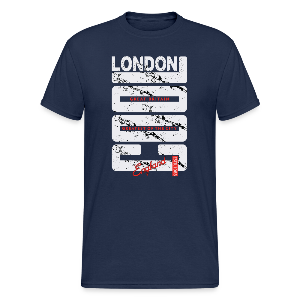 Urban Streetwear London England T-Shirt Herren - Navy