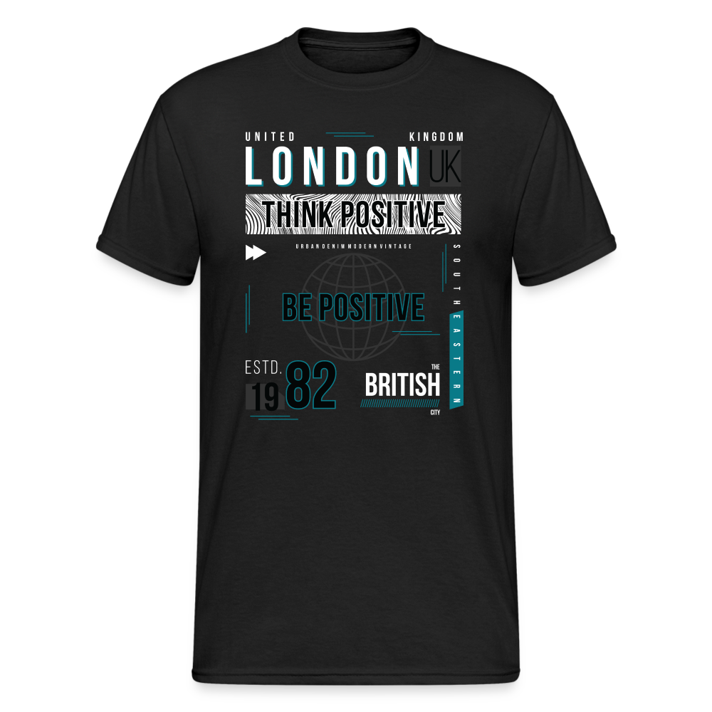 Urban Streetwear London think T-Shirt Herren - Schwarz