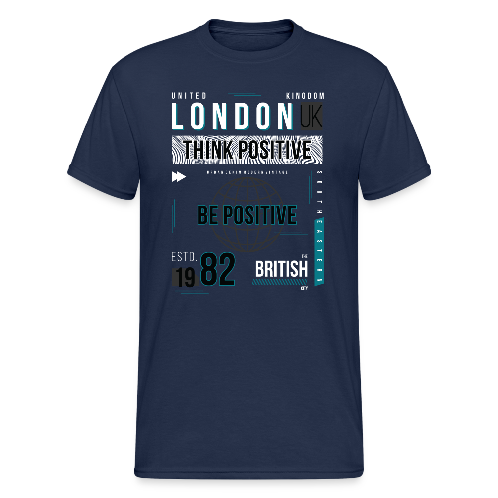 Urban Streetwear London think T-Shirt Herren - Navy