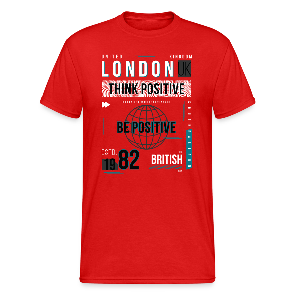 Urban Streetwear London think T-Shirt Herren - Rot