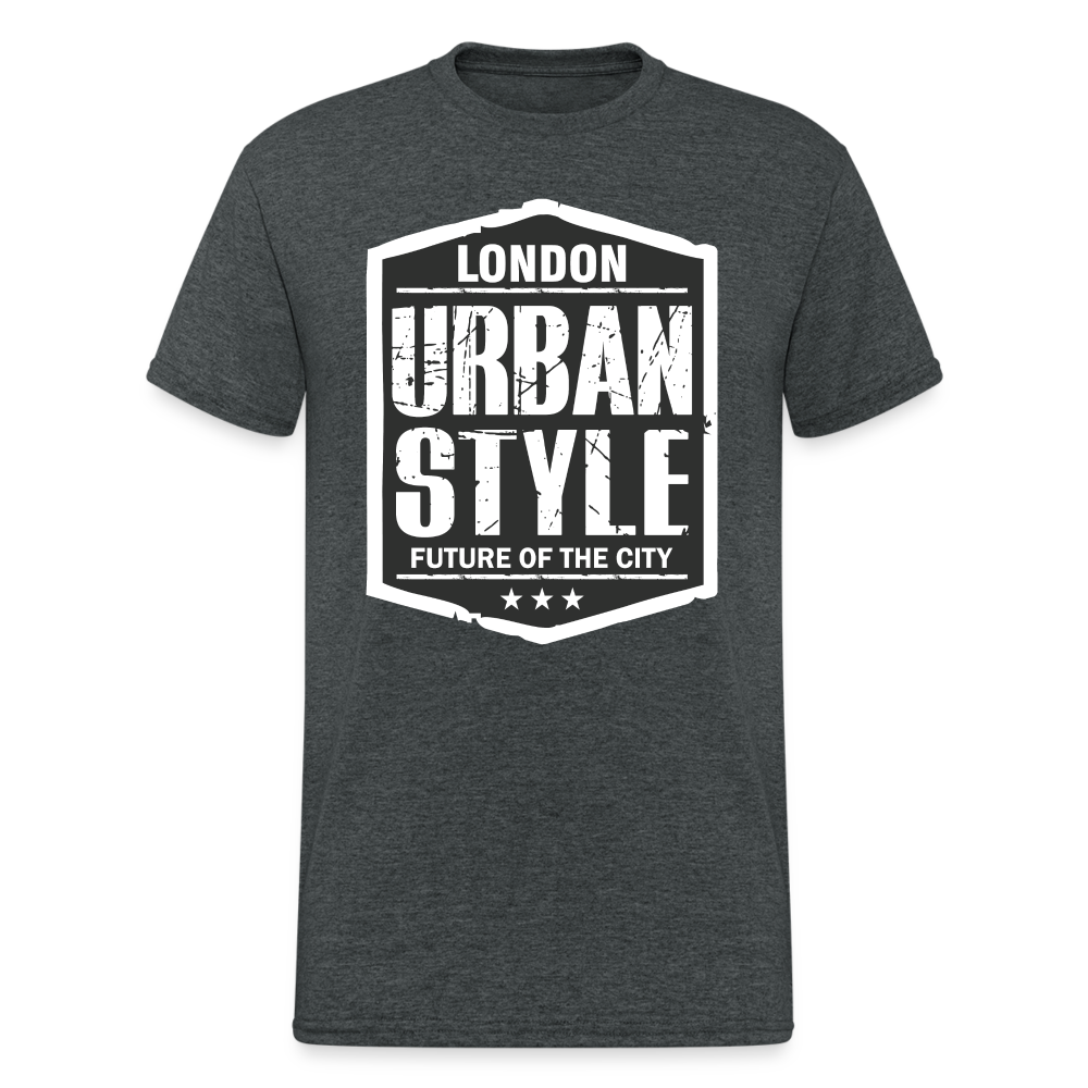 Urban Streetwear London Urban Style T-Shirt Herren - Dunkelgrau meliert