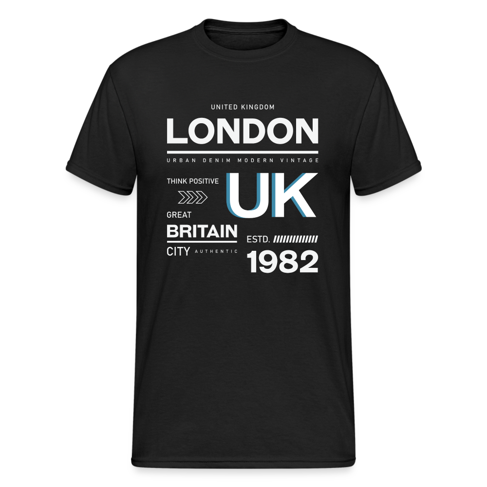 Urban Streetwear London UK 82 T-Shirt Herren - Schwarz