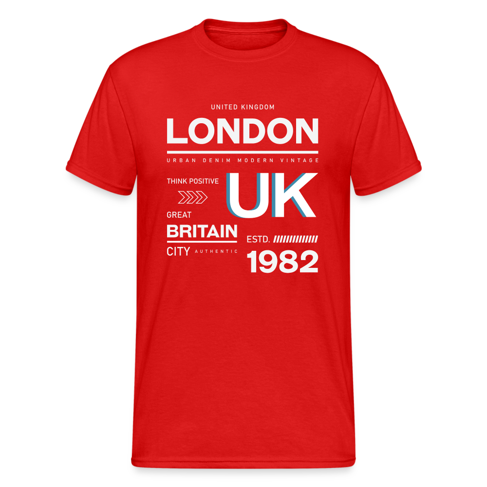 Urban Streetwear London UK 82 T-Shirt Herren - Rot