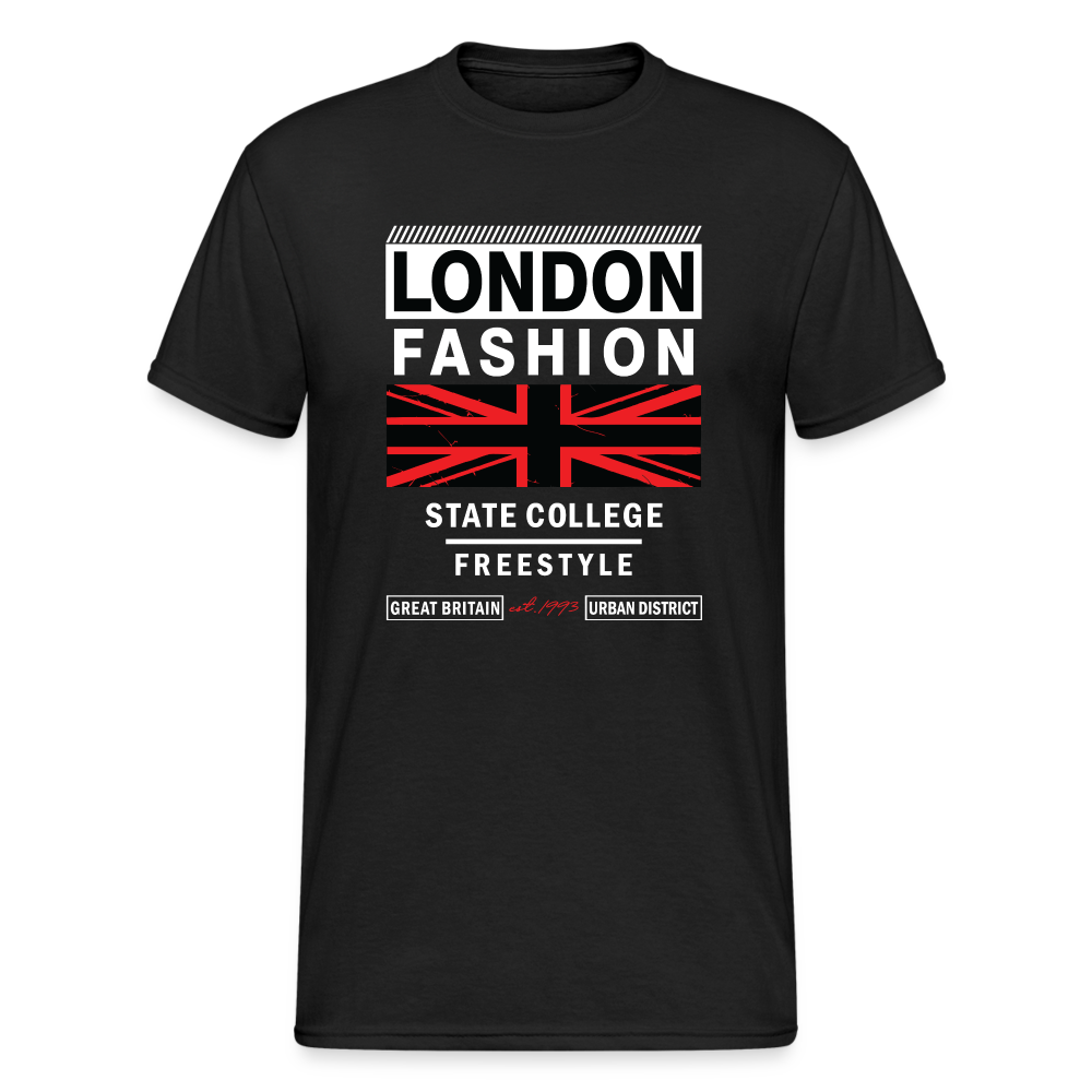 Urban Streetwear London Fashion T-Shirt Herren - Schwarz