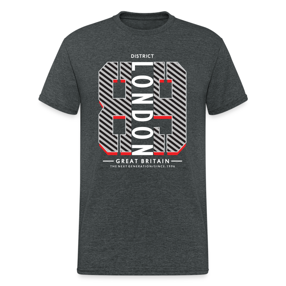 Urban Streetwear District 89 LDN T-Shirt Herren - Dunkelgrau meliert