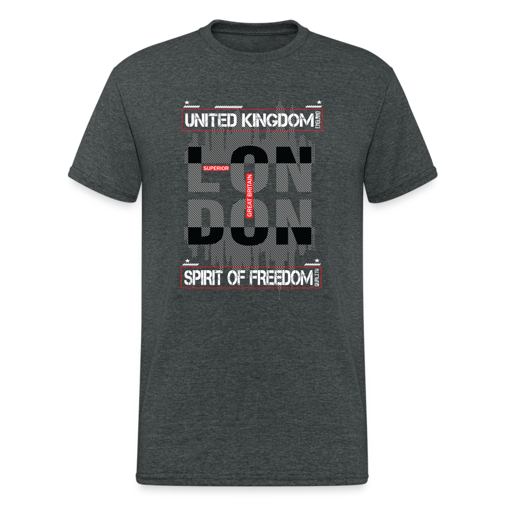 Urban Streetwear LDN UK Spirit T-Shirt Herren - Dunkelgrau meliert