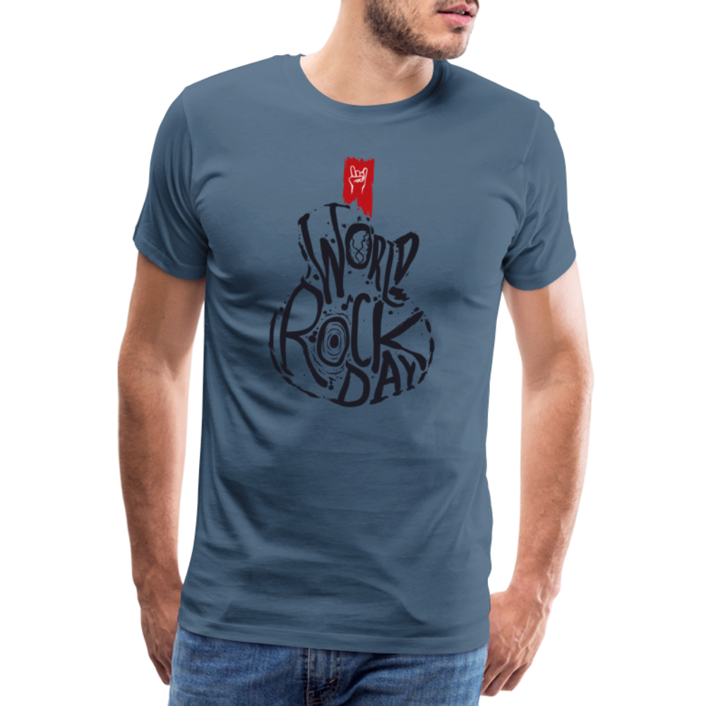 Rock and Roll Day Premium T-Shirt Herren - Blaugrau