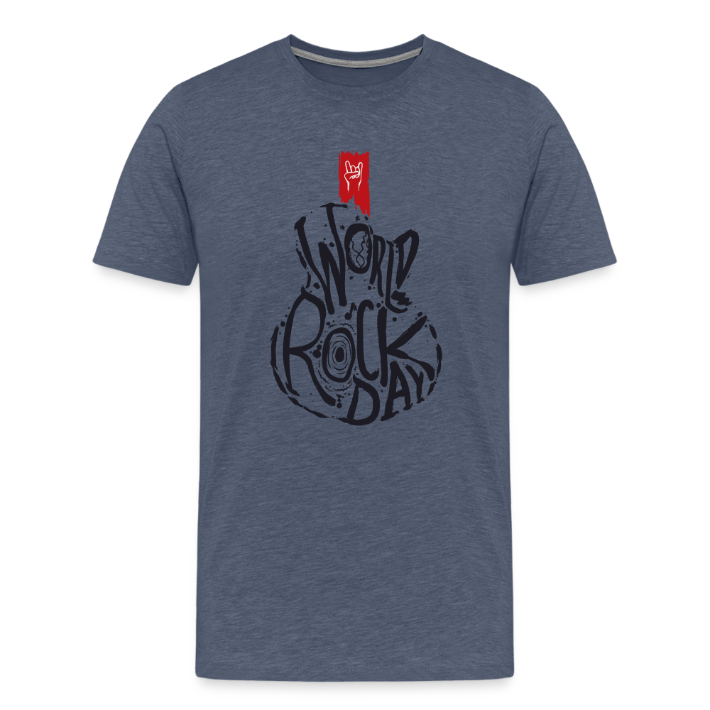Rock and Roll Day Premium T-Shirt Herren - Blau meliert