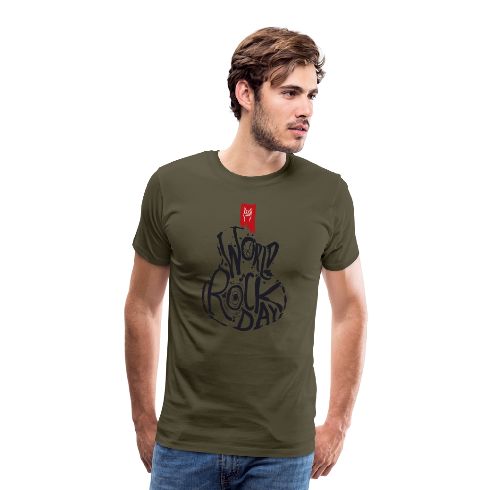 Rock and Roll Day Premium T-Shirt Herren - Khaki