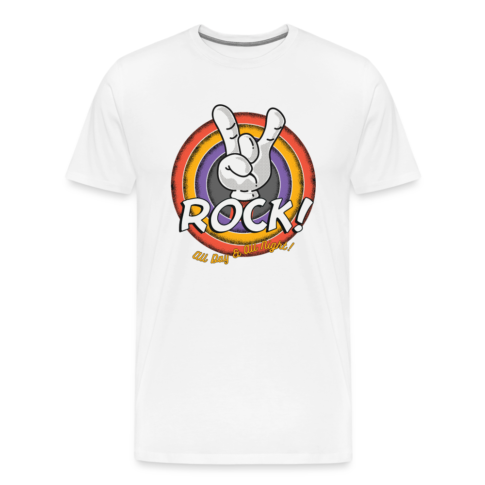 Rock and Roll all Day all Night Premium T-Shirt Herren - Weiß