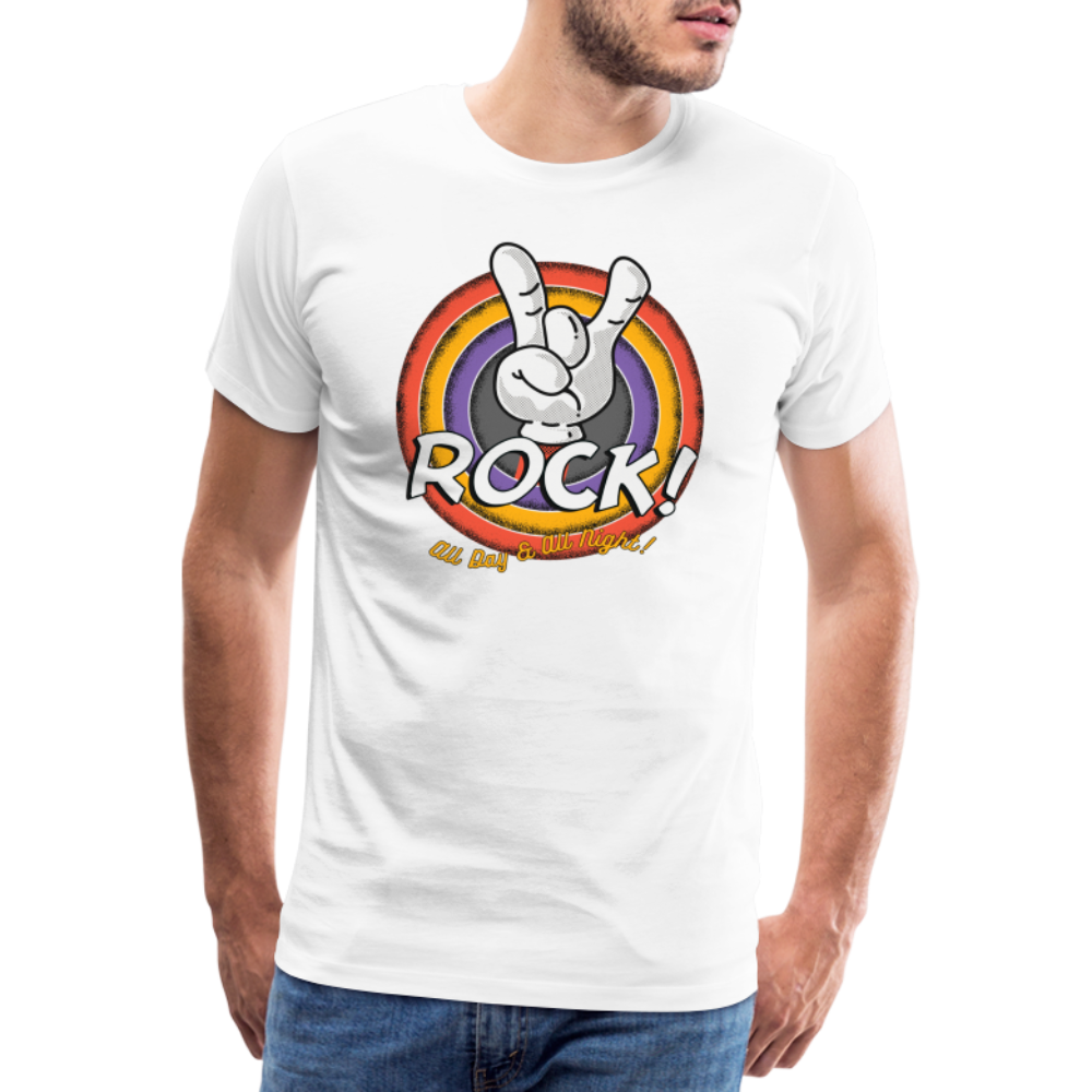 Rock and Roll all Day all Night Premium T-Shirt Herren - Weiß