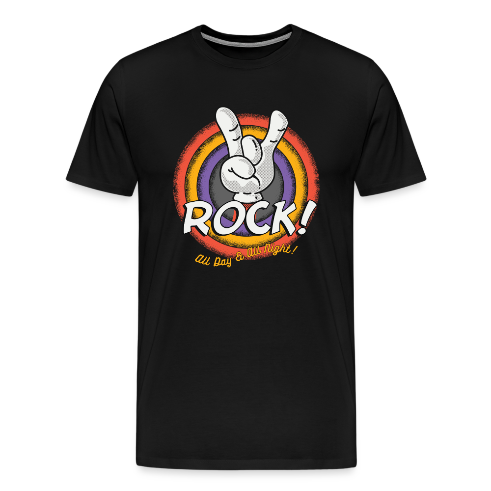 Rock and Roll all Day all Night Premium T-Shirt Herren - Schwarz
