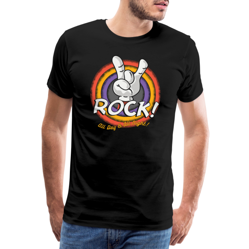 Rock and Roll all Day all Night Premium T-Shirt Herren - Schwarz