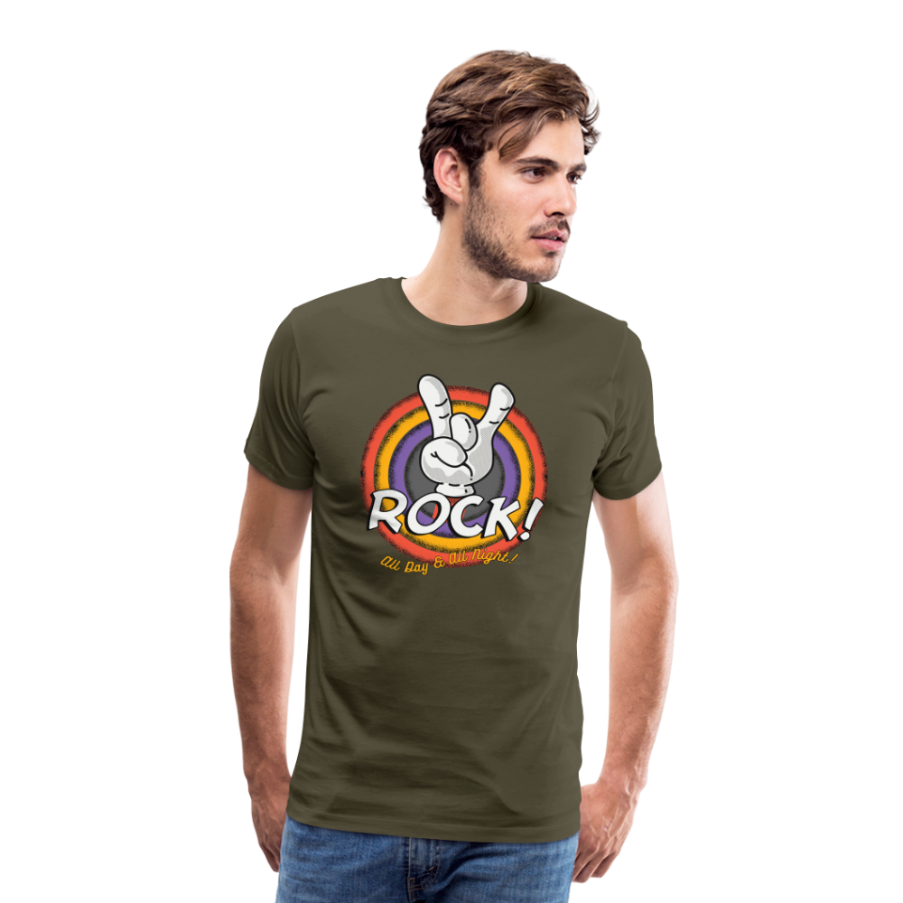 Rock and Roll all Day all Night Premium T-Shirt Herren - Khaki