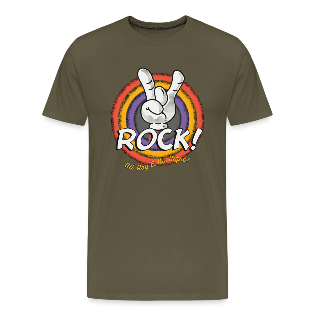 Rock and Roll all Day all Night Premium T-Shirt Herren - Khaki