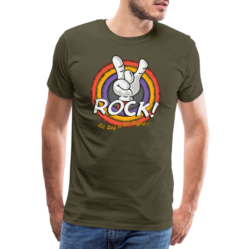 Rock and Roll all Day all Night Premium T-Shirt Herren - Khaki